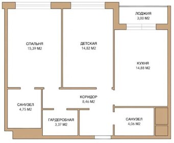 Квартира 64,3 м², 2-комнатная - изображение 1