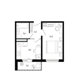 Квартира 30 м², 1-комнатная - изображение 1