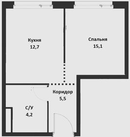 Квартира 40,5 м², 1-комнатная - изображение 1