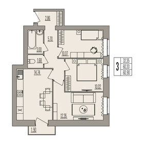 71,3 м², 3-комнатная квартира 10 550 000 ₽ - изображение 118