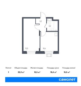 32,8 м², 1-комнатные апартаменты 5 409 836 ₽ - изображение 35