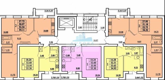 Квартира 54,3 м², 2-комнатная - изображение 1