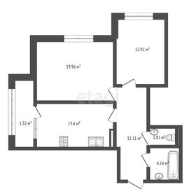 Квартира 65,1 м², 1-комнатная - изображение 1