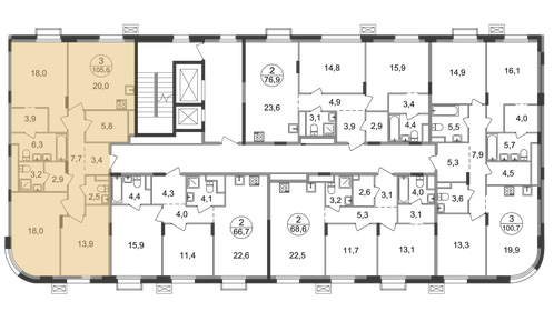 103,6 м², 3-комнатная квартира 24 164 884 ₽ - изображение 52