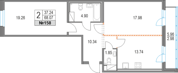 70,2 м², 2-комнатная квартира 17 500 000 ₽ - изображение 62