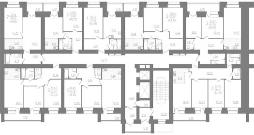 64,7 м², 3-комнатная квартира 5 199 000 ₽ - изображение 69