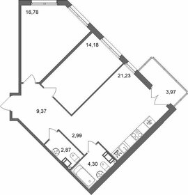 Квартира 72,9 м², 2-комнатная - изображение 1