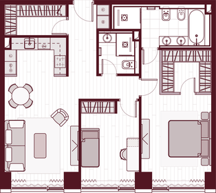 Квартира 84 м², 3-комнатная - изображение 1
