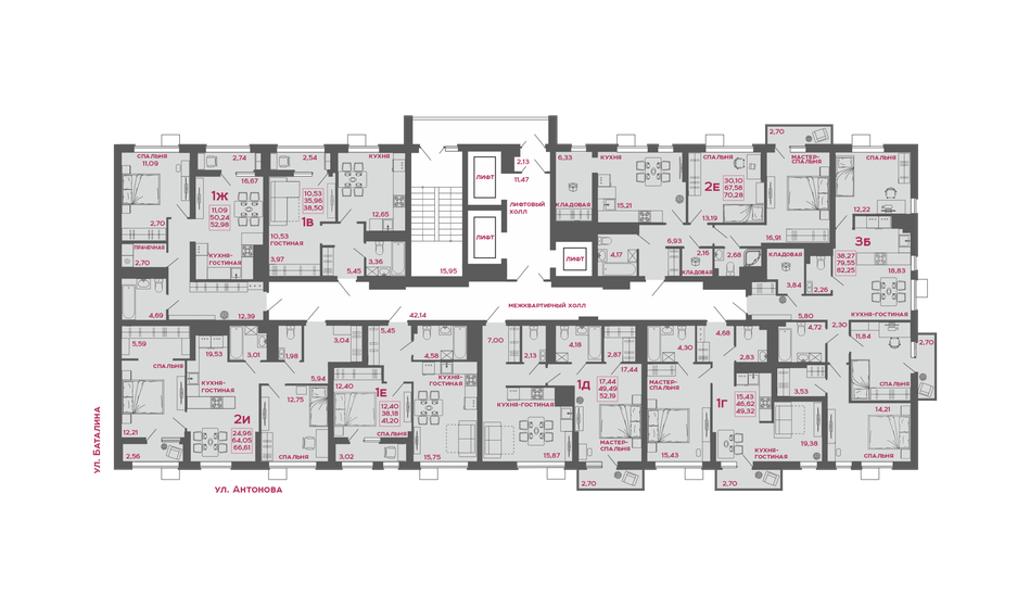 73,9 м², 3-комнатная квартира 7 120 000 ₽ - изображение 113