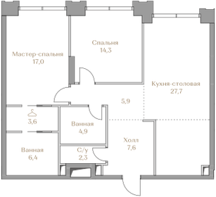140,5 м², 7-комнатная квартира 83 000 000 ₽ - изображение 152