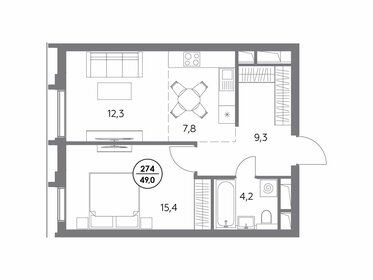 52 м², 2-комнатная квартира 17 900 000 ₽ - изображение 85