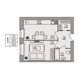 26,4 м², 1-комнатная квартира 4 600 000 ₽ - изображение 55
