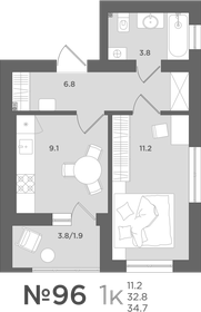 26 м², квартира-студия 4 990 000 ₽ - изображение 91