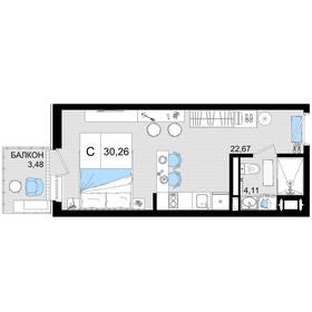 57 м², 1-комнатная квартира 7 400 000 ₽ - изображение 62