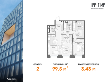 101,8 м², 3-комнатная квартира 57 000 000 ₽ - изображение 128