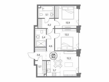 88 м², 3-комнатные апартаменты 56 900 000 ₽ - изображение 97