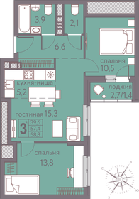 304,2 м², 4-комнатная квартира 7 500 000 ₽ - изображение 34