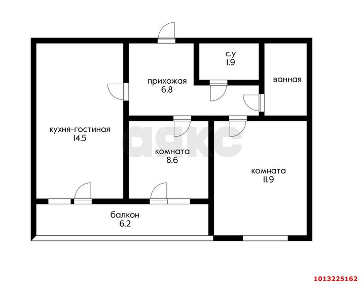 53,4 м², 2-комнатная квартира 6 000 000 ₽ - изображение 1