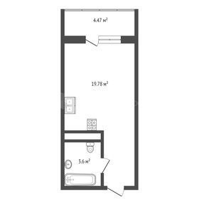 Квартира 28 м², студия - изображение 1