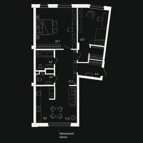 Квартира 89,3 м², 3-комнатная - изображение 1