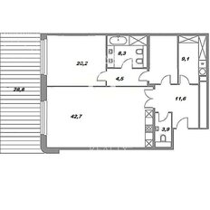 Квартира 150 м², 2-комнатные - изображение 2