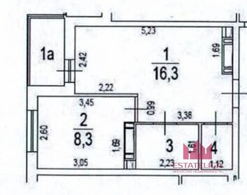 Квартира 34 м², 1-комнатная - изображение 1