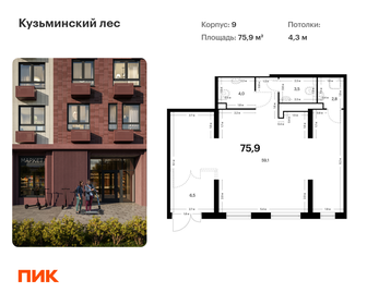 75,9 м², помещение свободного назначения - изображение 5