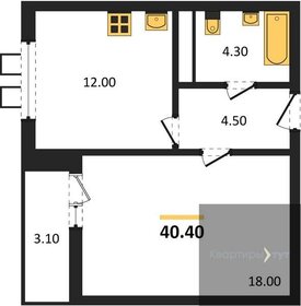 Квартира 40,4 м², 1-комнатная - изображение 1