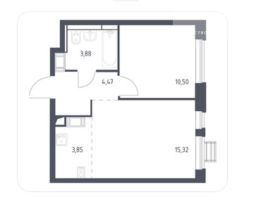 Квартира 38 м², 1-комнатная - изображение 1