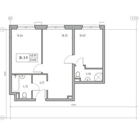 Квартира 51,7 м², 2-комнатные - изображение 1