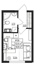 37,2 м², 1-комнатная квартира 3 600 000 ₽ - изображение 84