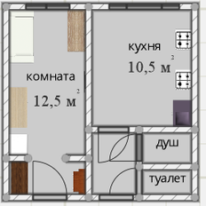 12,5 м², комната - изображение 1