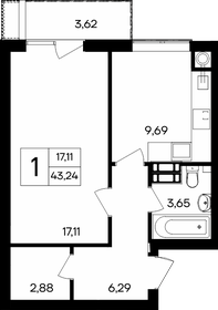 43,2 м², 1-комнатная квартира 4 972 600 ₽ - изображение 18