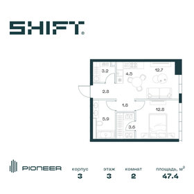 45,3 м², 2-комнатная квартира 37 835 596 ₽ - изображение 18