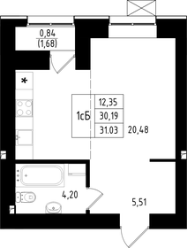 25,1 м², 1-комнатная квартира 3 000 000 ₽ - изображение 83