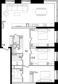 Квартира 118,5 м², 3-комнатная - изображение 1