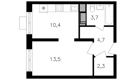 28 м², квартира-студия 11 600 000 ₽ - изображение 75