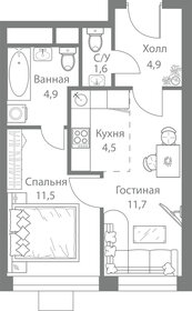 Квартира 39,1 м², 2-комнатная - изображение 1