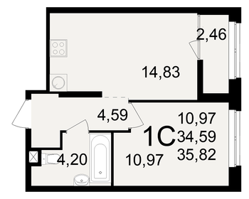 27 м², 1-комнатная квартира 3 300 000 ₽ - изображение 8