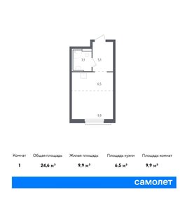 Квартира 24,6 м², студия - изображение 1