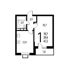 43,6 м², 1-комнатная квартира 9 400 000 ₽ - изображение 33