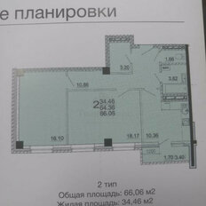 Квартира 64,7 м², 2-комнатная - изображение 1