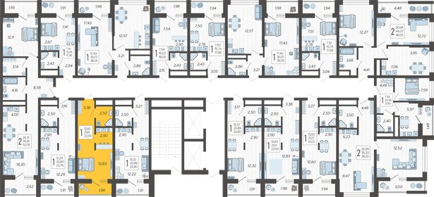 27,4 м², квартира-студия 17 300 000 ₽ - изображение 130
