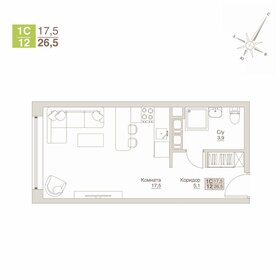 20 м², квартира-студия 6 100 000 ₽ - изображение 41