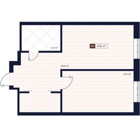 Квартира 47,6 м², 2-комнатные - изображение 1