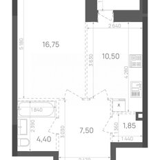 Квартира 42,3 м², 1-комнатная - изображение 2