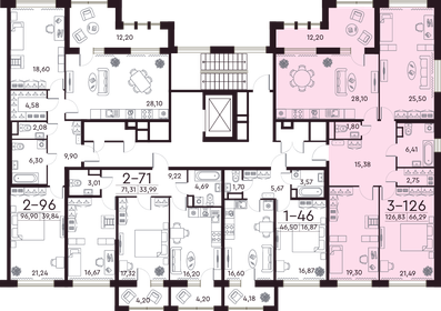 Квартира 126,8 м², 3-комнатная - изображение 2