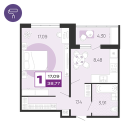36,9 м², 1-комнатная квартира 3 350 000 ₽ - изображение 24
