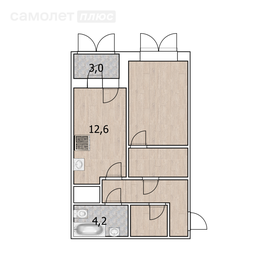 47,4 м², 2-комнатная квартира 5 800 000 ₽ - изображение 1