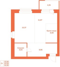 45 м², 1-комнатная квартира 5 100 000 ₽ - изображение 120